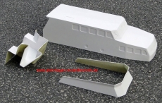 GFK Rumpf Deck und Aufbau Polizeiboot BÜRGERMEISTER BRAUER - Modellmaßstab 1:25