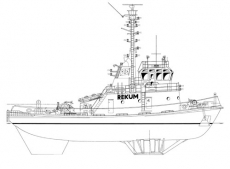GFK Rumpf Schlepper ALTENWERDER - Modellmaßstab 1:20 143 cm