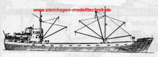 GFK Rumpf Küstenfrachter (Kümo) KAJEN - 1:50